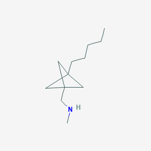molecular formula C12H23N B2964287 N-Methyl-1-(3-pentyl-1-bicyclo[1.1.1]pentanyl)methanamine CAS No. 2287313-74-8