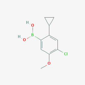 4-Chloro-3-methoxy-6-cyclopropylphenylboronic acid