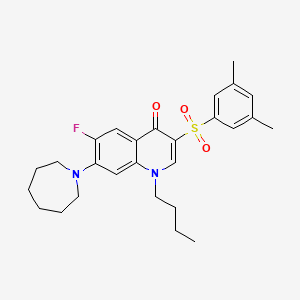 7-azepan-1-yl-1-butyl-3-[(3,5-dimethylphenyl)sulfonyl]-6-fluoroquinolin-4(1H)-one