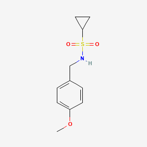 molecular formula C11H15NO3S B2964303 N-[(4-methoxyphenyl)methyl]cyclopropanesulfonamide CAS No. 1235018-13-9