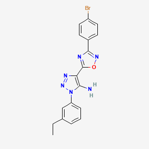 4-[3-(4-bromophenyl)-1,2,4-oxadiazol-5-yl]-1-(3-ethylphenyl)-1H-1,2,3-triazol-5-amine