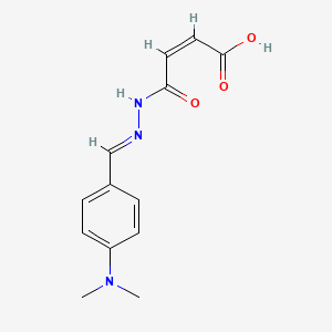 (Z)-4-((E)-2-(4-(dimethylamino)benzylidene)hydrazinyl)-4-oxobut-2-enoic acid