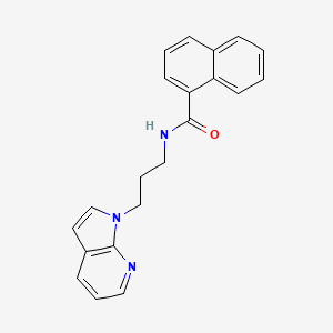 molecular formula C21H19N3O B2964312 N-(3-(1H-pyrrolo[2,3-b]pyridin-1-yl)propyl)-1-naphthamide CAS No. 1787914-26-4
