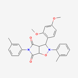3-(2,4-dimethoxyphenyl)-5-(m-tolyl)-2-(o-tolyl)dihydro-2H-pyrrolo[3,4-d]isoxazole-4,6(5H,6aH)-dione
