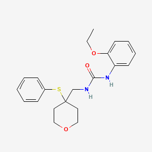 1-(2-ethoxyphenyl)-3-((4-(phenylthio)tetrahydro-2H-pyran-4-yl)methyl)urea