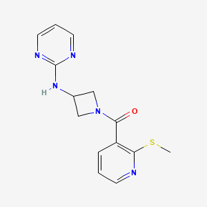 (2-(Methylthio)pyridin-3-yl)(3-(pyrimidin-2-ylamino)azetidin-1-yl)methanone