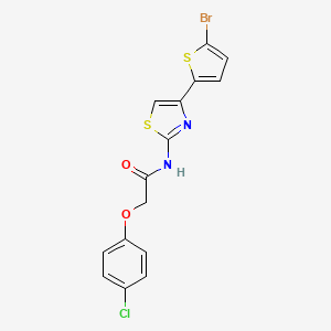 N-[4-(5-bromothiophen-2-yl)-1,3-thiazol-2-yl]-2-(4-chlorophenoxy)acetamide