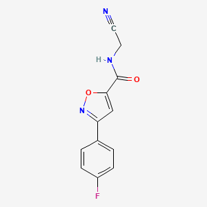B2964362 N-(Cyanomethyl)-3-(4-fluorophenyl)-1,2-oxazole-5-carboxamide CAS No. 2361877-62-3