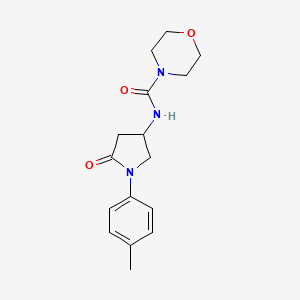 molecular formula C16H21N3O3 B2964386 N-[1-(4-methylphenyl)-5-oxopyrrolidin-3-yl]morpholine-4-carboxamide CAS No. 894014-43-8
