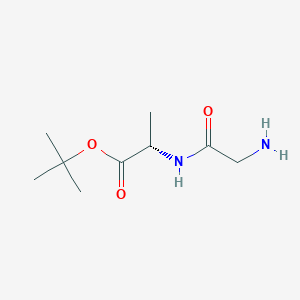 molecular formula C9H18N2O3 B2964425 L-Alanine, N-glycyl-, 1,1-dimethylethyl ester CAS No. 58177-80-3