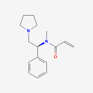 molecular formula C16H22N2O B2964426 N-Methyl-N-[(1S)-1-phenyl-2-pyrrolidin-1-ylethyl]prop-2-enamide CAS No. 2411180-07-7