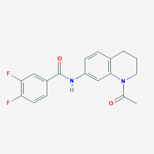 molecular formula C18H16F2N2O2 B2964429 N-(1-acetyl-1,2,3,4-tetrahydroquinolin-7-yl)-3,4-difluorobenzamide CAS No. 898464-96-5