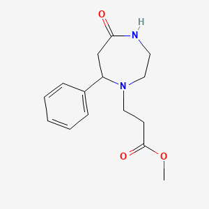 molecular formula C15H20N2O3 B2964430 Methyl 3-(5-oxo-7-phenyl-1,4-diazepan-1-yl)propanoate CAS No. 1428101-05-6