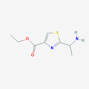 molecular formula C8H12N2O2S B2964492 ETHYL 2-(1-AMINOETHYL)-1,3-THIAZOLE-4-CARBOXYLATE CAS No. 867340-42-9