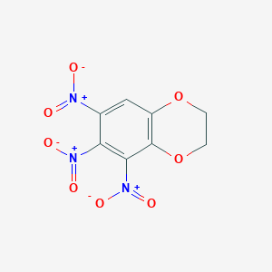 molecular formula C8H5N3O8 B2964494 5,6,7-Trinitro-2,3-dihydro-1,4-benzodioxine CAS No. 135399-56-3
