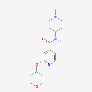 molecular formula C17H25N3O3 B2964512 N-(1-methylpiperidin-4-yl)-2-(oxan-4-yloxy)pyridine-4-carboxamide CAS No. 2034615-74-0