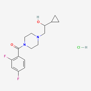 (4-(2-Cyclopropyl-2-hydroxyethyl)piperazin-1-yl)(2,4-difluorophenyl)methanone hydrochloride