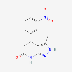 3-methyl-4-(3-nitrophenyl)-4,5-dihydro-1H-pyrazolo[3,4-b]pyridin-6(7H)-one