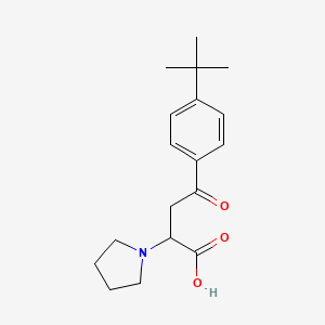 4-(4-(Tert-butyl)phenyl)-4-oxo-2-(1-pyrrolidinyl)butanoic acid