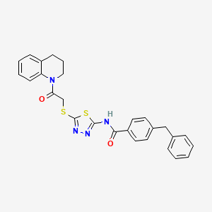 4-benzyl-N-(5-((2-(3,4-dihydroquinolin-1(2H)-yl)-2-oxoethyl)thio)-1,3,4-thiadiazol-2-yl)benzamide
