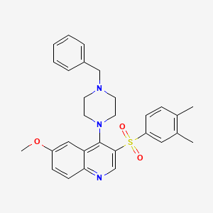 4-(4-Benzylpiperazin-1-yl)-3-((3,4-dimethylphenyl)sulfonyl)-6-methoxyquinoline