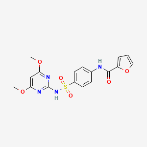 molecular formula C17H16N4O6S B2964661 N-{4-[(4,6-dimethoxypyrimidin-2-yl)sulfamoyl]phenyl}furan-2-carboxamide CAS No. 876941-45-6