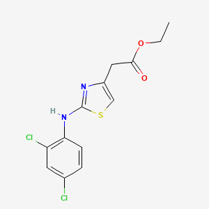 molecular formula C13H12Cl2N2O2S B2964670 Ethyl 2-[2-(2,4-dichloroanilino)-1,3-thiazol-4-yl]acetate CAS No. 944691-60-5