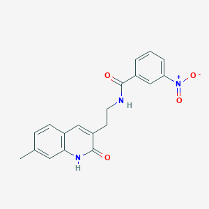 molecular formula C19H17N3O4 B2964676 N-(2-(7-methyl-2-oxo-1,2-dihydroquinolin-3-yl)ethyl)-3-nitrobenzamide CAS No. 851404-47-2