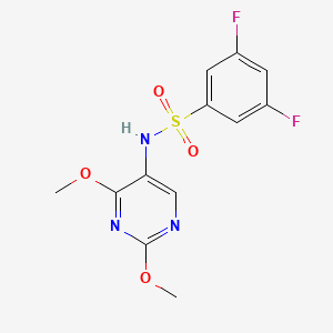 molecular formula C12H11F2N3O4S B2964677 N-(2,4-dimethoxypyrimidin-5-yl)-3,5-difluorobenzene-1-sulfonamide CAS No. 2178772-25-1