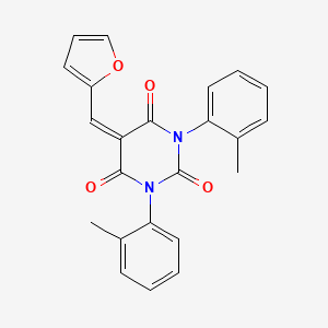 5-(2-furylmethylene)-1,3-bis(2-methylphenyl)-2,4,6(1H,3H,5H)-pyrimidinetrione