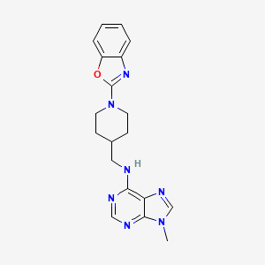 molecular formula C19H21N7O B2964709 N-{[1-(1,3-benzoxazol-2-yl)piperidin-4-yl]methyl}-9-methyl-9H-purin-6-amine CAS No. 2380061-05-0