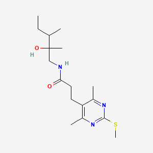 3-[4,6-dimethyl-2-(methylsulfanyl)pyrimidin-5-yl]-N-(2-hydroxy-2,3-dimethylpentyl)propanamide