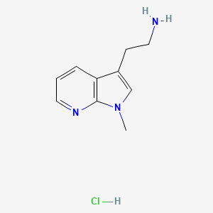 molecular formula C10H14ClN3 B2964713 2-{1-methyl-1H-pyrrolo[2,3-b]pyridin-3-yl}ethan-1-amine hydrochloride CAS No. 2060008-06-0