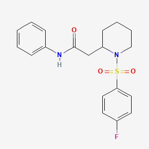 2-(1-((4-fluorophenyl)sulfonyl)piperidin-2-yl)-N-phenylacetamide