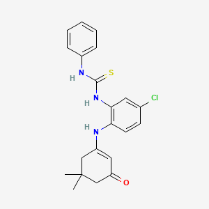 3-((4-Chloro-2-(((phenylamino)thioxomethyl)amino)phenyl)amino)-5,5-dimethylcyclohex-2-EN-1-one