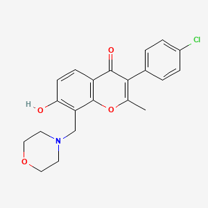 3-(4-Chlorophenyl)-7-hydroxy-2-methyl-8-(morpholin-4-ylmethyl)chromen-4-one
