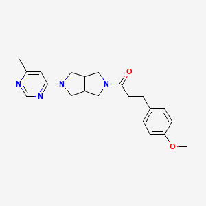 molecular formula C21H26N4O2 B2964766 3-(4-Methoxyphenyl)-1-[5-(6-methylpyrimidin-4-yl)-octahydropyrrolo[3,4-c]pyrrol-2-yl]propan-1-one CAS No. 2380078-45-3