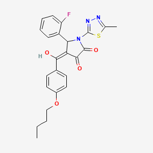 4-(4-butoxybenzoyl)-5-(2-fluorophenyl)-3-hydroxy-1-(5-methyl-1,3,4-thiadiazol-2-yl)-1H-pyrrol-2(5H)-one