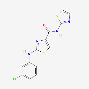 2-((3-chlorophenyl)amino)-N-(thiazol-2-yl)thiazole-4-carboxamide
