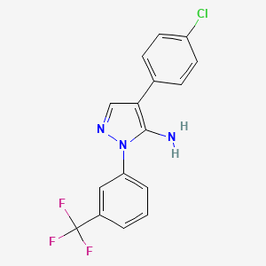 4-(4-chlorophenyl)-1-[3-(trifluoromethyl)phenyl]-1H-pyrazol-5-amine