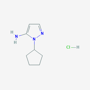 molecular formula C8H14ClN3 B2964783 1-Cyclopentyl-1H-pyrazol-5-amine hydrochloride CAS No. 2219369-09-0