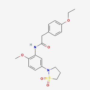 N-(5-(1,1-dioxidoisothiazolidin-2-yl)-2-methoxyphenyl)-2-(4-ethoxyphenyl)acetamide