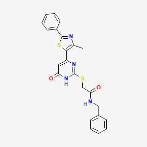 N-benzyl-2-((4-(4-methyl-2-phenylthiazol-5-yl)-6-oxo-1,6-dihydropyrimidin-2-yl)thio)acetamide