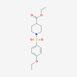 molecular formula C16H23NO5S B296479 Ethyl 1-(4-ethoxyphenyl)sulfonylpiperidine-4-carboxylate 