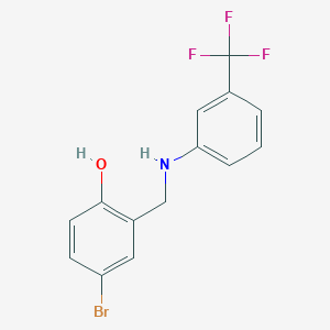 4-Bromo-2-({[3-(trifluoromethyl)phenyl]amino}methyl)phenol