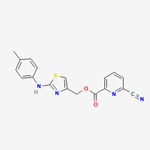 [2-(4-Methylanilino)-1,3-thiazol-4-yl]methyl 6-cyanopyridine-2-carboxylate