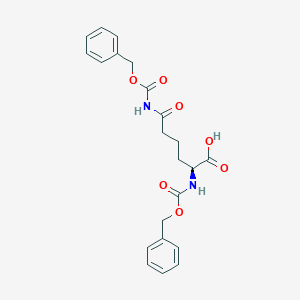 molecular formula C22H24N2O7 B029648 N2,N6-Bis(benzyloxycarbonyl)-L-homoglutamine CAS No. 88462-80-0