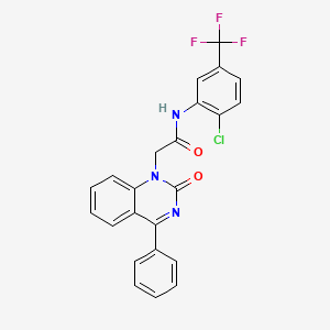 molecular formula C23H15ClF3N3O2 B2964811 N-[2-chloro-5-(trifluoromethyl)phenyl]-2-(2-oxo-4-phenyl-1,2-dihydroquinazolin-1-yl)acetamide CAS No. 892362-18-4