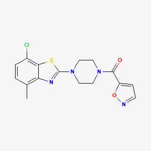(4-(7-Chloro-4-methylbenzo[d]thiazol-2-yl)piperazin-1-yl)(isoxazol-5-yl)methanone