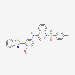 N-(3-(benzo[d]thiazol-2-yl)-4-hydroxyphenyl)-2-(4-methylphenylsulfonamido)benzamide